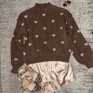 Heart Mock-neck Sweater